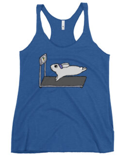 motivanimals Bunny Womens Tank in Vintage Royal