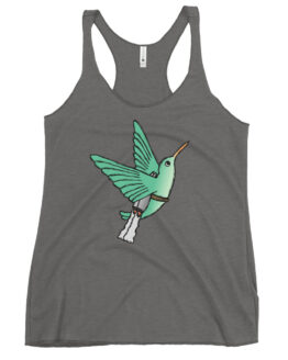 motivanimals Hummingbird Womens Tank in Premium Heather