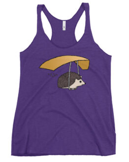 motivanimals Hedgehog Womens Tank in Purple Rush